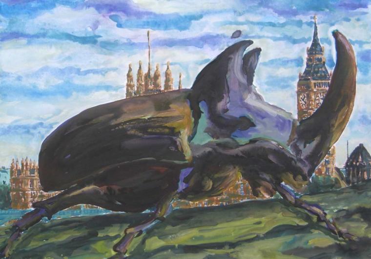 Big Ben, akvarel na pap��e, 21,5 x 29,5 cm, 2009